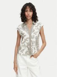 ONLY Koszula Misa Leya 15373649 Kremowy Regular Fit. Białe koszule damskie Only, s, bez wzorów, ze lnu, bez kołnierzyka, bez ramiączek. Za 129.99 zł.