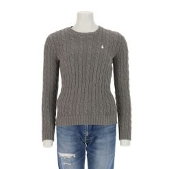 Second life - Bluza damska Crewneck szara - Jak nowy. Szare bluzy damskie Ralph Lauren, bez wzorów, bez kaptura. Za 255.56 zł.