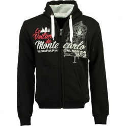 Bluza "Gatche" w kolorze czarnym. Czarne bluzy męskie marki Geographical Norway Men, z haftami, prążkowane. W wyprzedaży za 136.95 zł.