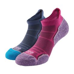 Jednowarstwowe Skarpetki Damskie Run Socklet - 2 Pary. Czerwone skarpety damskie 1000 MILE, bez wzorów, z elastanu. Za 125.50 zł.