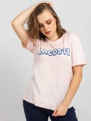 Lacoste Koszulka damska TF0202-02P. T-shirty damskie Lacoste, bez wzorów, bez kołnierzyka. Za 229.00 zł.
