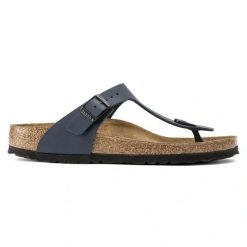 Japonki damskie Birkenstock Gizeh BS (0143623). Niebieskie klapki damskie Birkenstock, bez wzorów, młodzieżowe, bez obcasa. Za 339.99 zł.