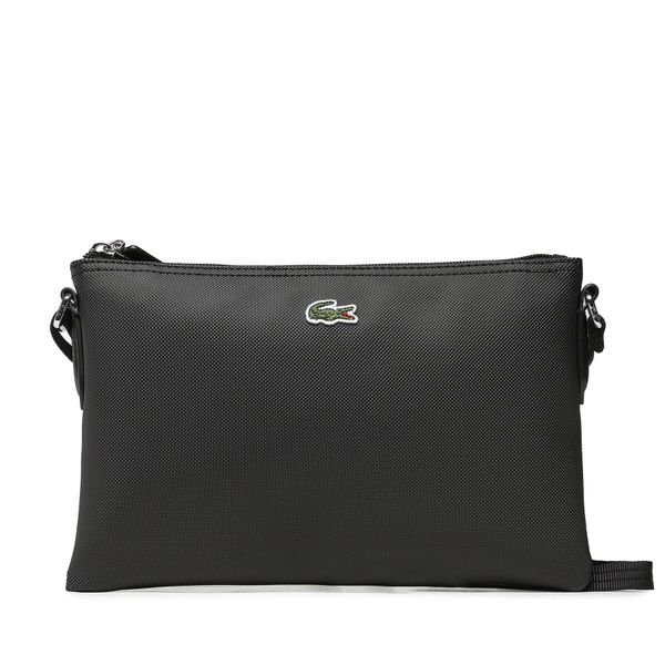 Torebka Lacoste. Czarne listonoszki damskie Lacoste, bez wzorów, bez dodatków. Za 349.99 zł.