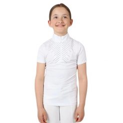 Dziewczęca koszulka do jazdy konnej Montar Bling. Białe t-shirty i topy dla dziewczynek MONTAR, bez wzorów, bez ramiączek. Za 264.00 zł.