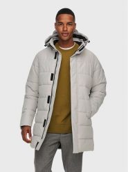 Only & Sons Płaszcz zimowy Carl Long 22020156 Szary Regular Fit. Szare płaszcze męskie Only & Sons, na zimę, m, bez wzorów, z syntetyku, bez kaptura. Za 299.99 zł.
