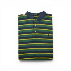 Second life - Polo Ralph Lauren koszulka męska krótki rękaw USA - Stan dobry. Niebieskie koszulki polo męskie Ralph Lauren, l, bez wzorów, z materiału, bez kołnierzyka, bez ramiączek, na golfa. Za 106.46 zł.
