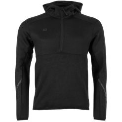 Bluza treningowa zapinana do połowy Stanno Plaza. Czarne bluzy męskie STANNO, m, bez wzorów, z materiału, z kapturem. Za 289.00 zł.