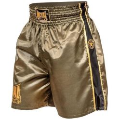 Spodenki bokserskie Metal Boxe Pro Line Military. Zielone krótkie spodenki sportowe męskie METAL BOXE, bez wzorów, na fitness i siłownię. Za 187.50 zł.