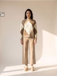 Sweter oversize z domieszką wełny - wielobarwny. Swetry damskie Sinsay, l, bez wzorów, z wełny, bez kołnierzyka, bez ramiączek, bez kaptura. Za 69.99 zł.