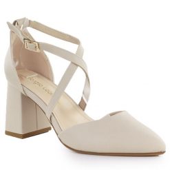 OBUWIE SERGIO LEONE. Czółenka damskie Sergio Leone, bez wzorów, ze skóry ekologicznej, bez obcasa, bez zapięcia. Za 139.99 zł.