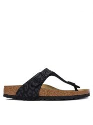 Birkenstock Japonki Gizeh 1032082 Czarny. Czarne klapki damskie Birkenstock, bez wzorów, ze skóry, bez obcasa. Za 449.99 zł.