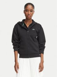 Lacoste Bluza SF0167 Czarny Regular Fit. Czarne bluzy damskie Lacoste, bez wzorów, z syntetyku, bez kaptura. Za 579.99 zł.