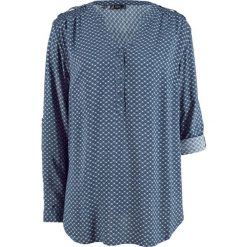 Tunika, długi rękaw bonprix indygo wzorzysty. Niebieskie tuniki damskie bonprix, z długim rękawem. Za 74.99 zł.