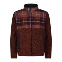 Polarowa bluza wooltech z zamkiem CMP. Czerwone bluzy sportowe męskie CMP, bez wzorów, z polaru, bez kaptura, trekkingowe. Za 548.50 zł.