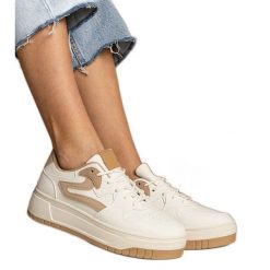 Białe sneakersy trampki damskie sportowe. Białe trampki i tenisówki damskie bez wzorów, z syntetyku, eleganckie, bez zapięcia. Za 94.52 zł.