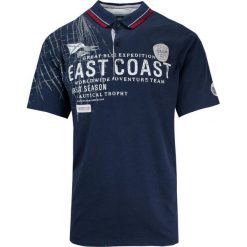Koszulka POLO z Nadrukiem, Casualowa, Granatowa, Męska, Krótki Rękaw. Niebieskie koszulki polo męskie MCL, l, bez wzorów, z bawełny, casualowe, bez ramiączek. Za 145.00 zł.