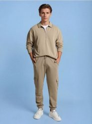 Spodnie jogger cargo - Inny. Spodnie materiałowe męskie Sinsay, l, bez wzorów. Za 59.99 zł.