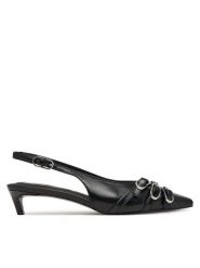 Tommy Jeans Czółenka Tjw Sling Back Kitten Heels EN0EN03171 Czarny. Czarne czółenka damskie Tommy Jeans, bez wzorów, z jeansu, bez obcasa, bez zapięcia. Za 529.99 zł.