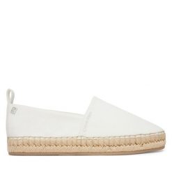 Espadryle Calvin Klein. Białe espadryle damskie Calvin Klein, bez wzorów, bez obcasa, bez zapięcia. Za 329.99 zł.