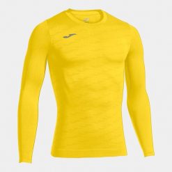Longsleeve termoaktywny męski Joma Classic. Żółte koszulki sportowe męskie Joma, m, bez wzorów, bez kołnierzyka, bez ramiączek, do piłki nożnej. Za 129.99 zł.