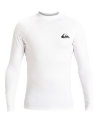 Koszulka Quiksilver Everyday LS Rashguard UPF 50 White 2024. Białe koszulki sportowe męskie Quiksilver, m, bez wzorów, z elastanu, bez kołnierzyka, bez ramiączek, żeglarskie. Za 164.65 zł.