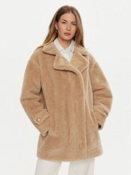 Guess Futro Elisabetta W4BL16 WGHZ0 Beżowy Regular Fit. Brązowe płaszcze damskie Guess, l, z aplikacjami, z futra, bez kaptura. Za 1,199.00 zł.
