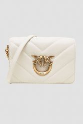 PINKO Beżowa kopertówka Love Click Mini AW25. Brązowe kopertówki damskie Pinko, bez wzorów, ze skóry, eleganckie, bez dodatków. W wyprzedaży za 1,619.99 zł.