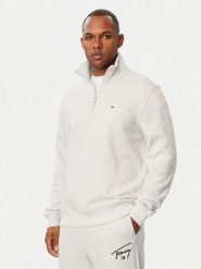 Tommy Jeans Bluza DM0DM20339 Szary jasny Regular Fit. Szare bluzy męskie Tommy Jeans, l, bez wzorów, z bawełny, bez kaptura. Za 369.99 zł.