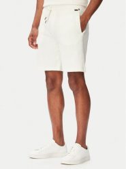 BOSS Szorty sportowe Structure Shorts 50540581 Kremowy Regular Fit. Białe krótkie spodenki sportowe męskie Boss, l, bez wzorów, z syntetyku. Za 379.99 zł.