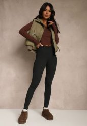 Czarne Legginsy Casual Regualr Waist Ralinsa. Czarne legginsy damskie Renee, l, bez wzorów, z jeansu. Za 39.99 zł.