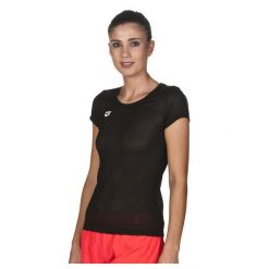 Koszulka damska sportowa treningowa Arena GYM. Czarne koszulki sportowe damskie Arena, bez wzorów, bez kołnierzyka, bez ramiączek. Za 75.00 zł.