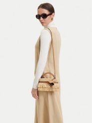 MICHAEL Michael Kors Torebka 32S6SQ1C0W Beżowy. Brązowe torebki do ręki damskie MICHAEL Michael Kors, bez wzorów, ze skóry, bez dodatków. Za 901.99 zł.