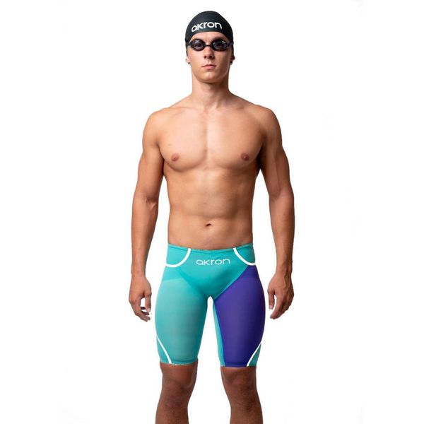 Akron Venom Hero Mens Jammers - Tiffany / Violet - Rozmiar 20. Niebieskie kąpielówki męskie AKRON, m, bez wzorów, do pływania. Za 5,306.05 zł.