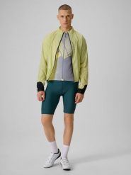 4F Spodenki kolarskie z żelową wkładką męskie - zielone XL. Zielone szorty męskie 4f, m, bez wzorów, z dzianiny. Za 249.99 zł.