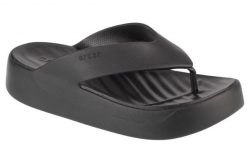 Japonki damskie Crocs C4617. Czarne klapki damskie Crocs, bez wzorów, z materiału, bez obcasa. Za 264.00 zł.