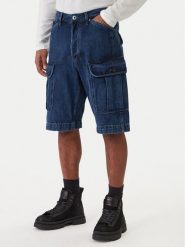 G-Star Raw Szorty jeansowe Bend 3D Cargo D26528-D788 Granatowy Relaxed Fit. Niebieskie szorty męskie G-Star Raw, m, bez wzorów, z bawełny, retro. Za 759.99 zł.