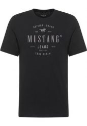 Męski T-Shirt Mustang Style Alex Black 1018004 4142. Czarne t-shirty męskie Mustang, m, bez wzorów, bez kołnierzyka. Za 79.99 zł.