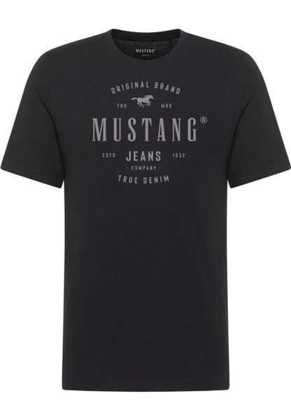 Męski T-Shirt Mustang Style Alex Black 1018004 4142. Czarne t-shirty męskie Mustang, m, bez wzorów, bez kołnierzyka. Za 79.99 zł.