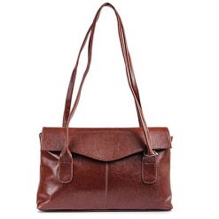 Torebka skórzana damska DAN-A T39 koniakowa. Torebki do ręki damskie DAN-A, bez wzorów, ze skóry, eleganckie, bez dodatków. Za 329.99 zł.