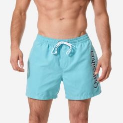 Spodenki surfingowe męskie Quiksilver Til Aqua krótkie 15". Niebieskie kąpielówki męskie Quiksilver, m, bez wzorów, z poliesteru, krótkie. Za 179.99 zł.