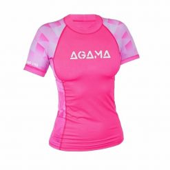 Damska koszulka lycrowa PINK LADY. Czerwone koszulki sportowe damskie AGAMA, s, bez wzorów, z lycry, bez kołnierzyka, bez ramiączek, do pływania. Za 208.08 zł.