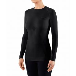 Damska koszulka z długim rękawem Falke Maximum Warm. Czarne koszulki sportowe damskie Falke, l, bez wzorów, z tkaniny, bez kołnierzyka, bez ramiączek. W wyprzedaży za 300.10 zł.