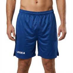 Spodenki Męskie Siatkówka Trening Niebieskie. Niebieskie krótkie spodenki sportowe męskie Legea, m, bez wzorów, z bawełny, do biegania. Za 68.00 zł.
