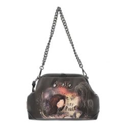 Brązowa Damska Torebka Anekke Z Ciekawym Zapięciem. Brązowe torebki do ręki damskie Anekke, bez wzorów, z materiału, eleganckie, bez dodatków. Za 399.00 zł.