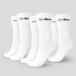 Skarpety GymBeam 32629 3/4 3. Białe skarpety męskie GYMBEAM, bez wzorów, z bawełny. Za 39.99 zł.
