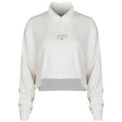 Bluza sportowa damska Reebok HT7843. Białe bluzy damskie Reebok, l, bez wzorów, z bawełny, bez kaptura. Za 159.99 zł.