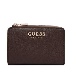 Portfel Guess. Brązowe portfele damskie Guess, z aplikacjami. Za 264.99 zł.