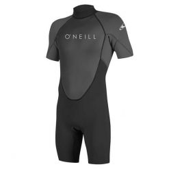 Pianka surfingowa męska O'NEILL 2022 Reactor-2 2mm Back Zip S/S Spring. Czarne kąpielówki dla chłopców O'Neill, bez wzorów. Za 389.00 zł.