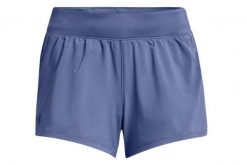Spodenki fitness damskie Under Armour Launch SW 3 Short. Niebieskie szorty sportowe damskie Under Armour, s, bez wzorów, z materiału, sportowe, do biegania. Za 119.99 zł.