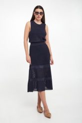Spódnica błyszcząca midi ELISABETTA FRANCHI. Spódnice damskie Elisabetta Franchi, bez wzorów, midi. W wyprzedaży za 1,207.20 zł.
